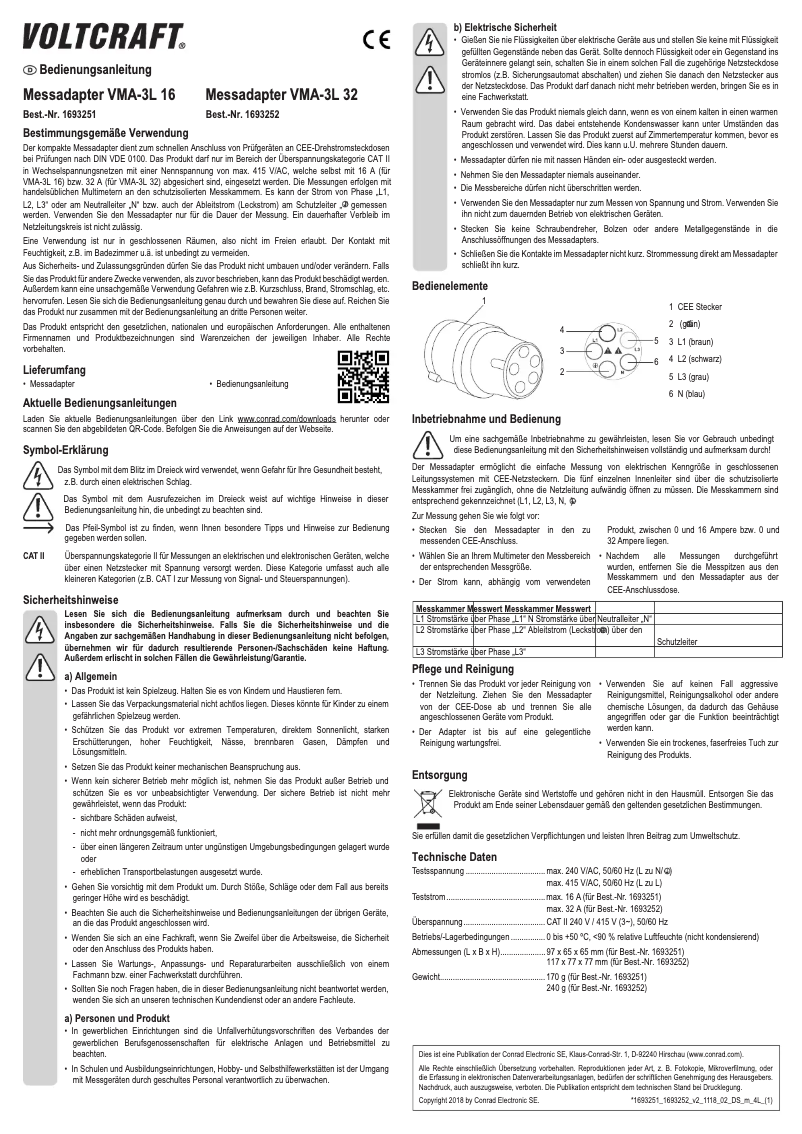 Image de la première page du manuel de l'appareil VMA-3L 32
