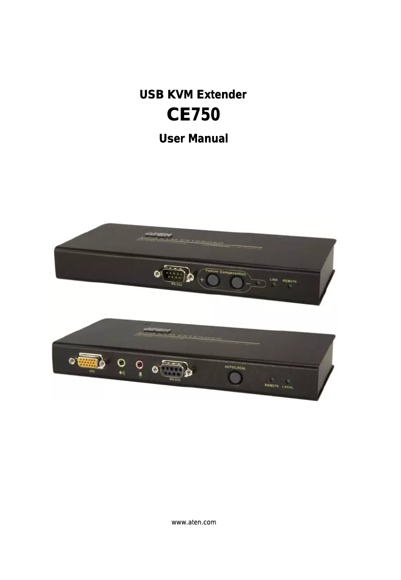 Page n°1 - Manuel utilisateur ATen CE750