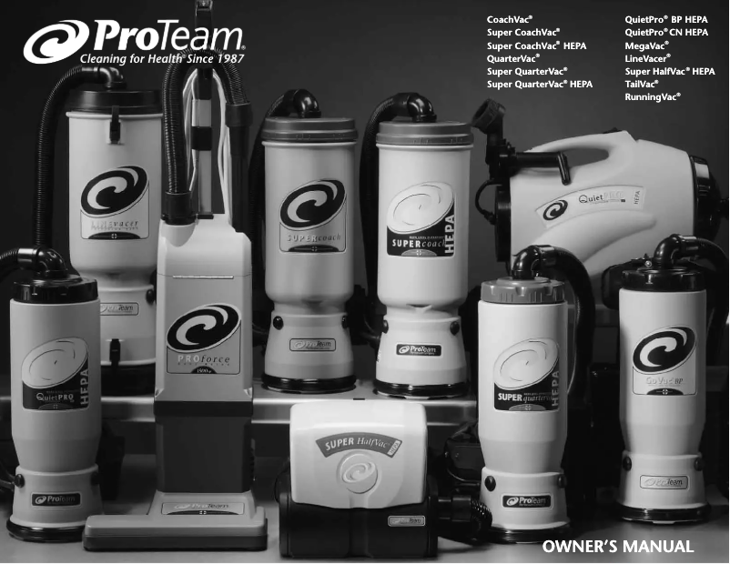 Image de la première page du manuel de l'appareil QuietPro BP HEPA