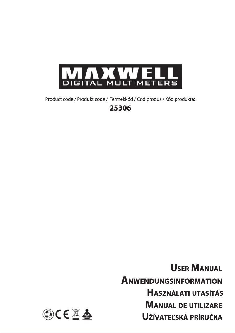 Image de la première page du manuel de l'appareil MX-25306