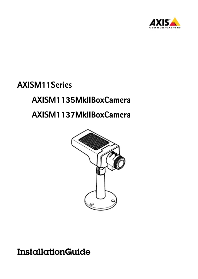 Page 1 de la notice Guide d'installation Axis M1137