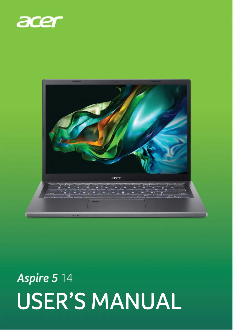 Page 1 de la notice Manuel utilisateur Acer Aspire 5 14