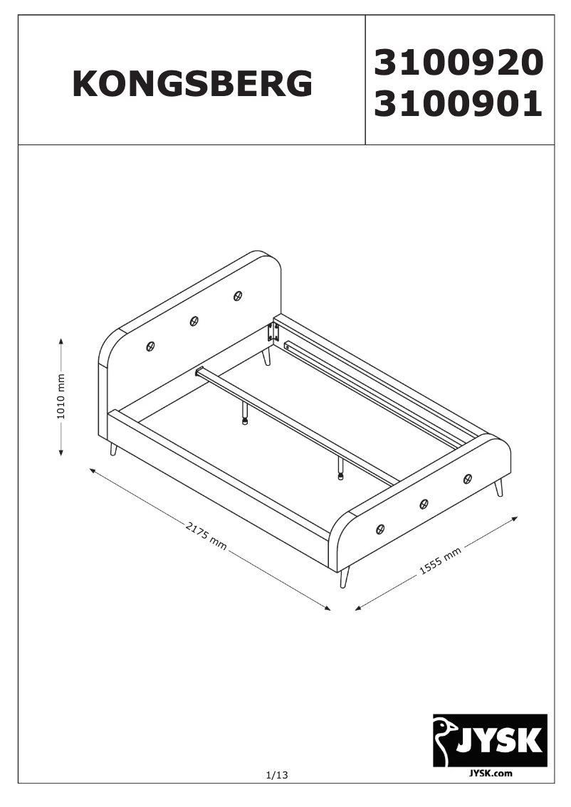 Page n°1 - Manuel utilisateur JYSK Kongsberg (140x200)