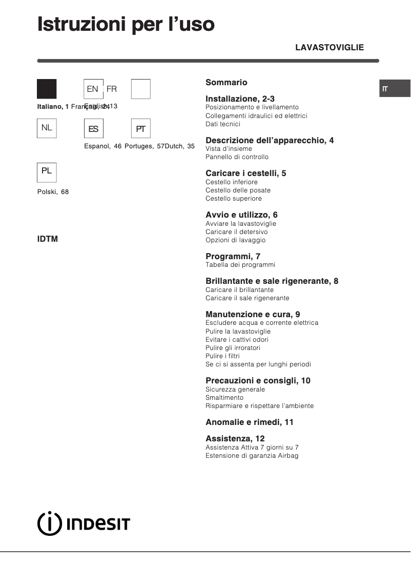 Image de la première page du manuel de l'appareil IDTM