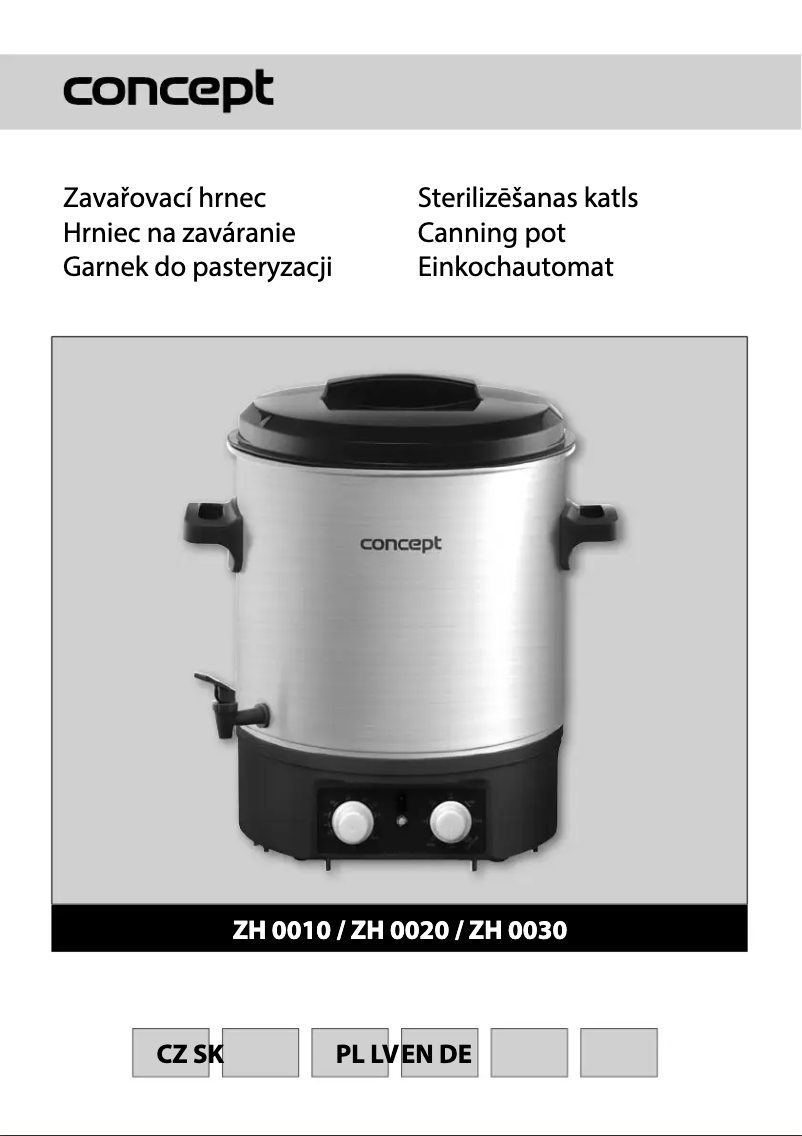 Image de la première page du manuel de l'appareil ZH0020