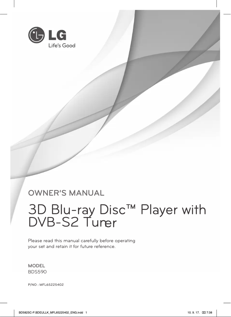 Page n°1 - Manuel utilisateur LG BDS590