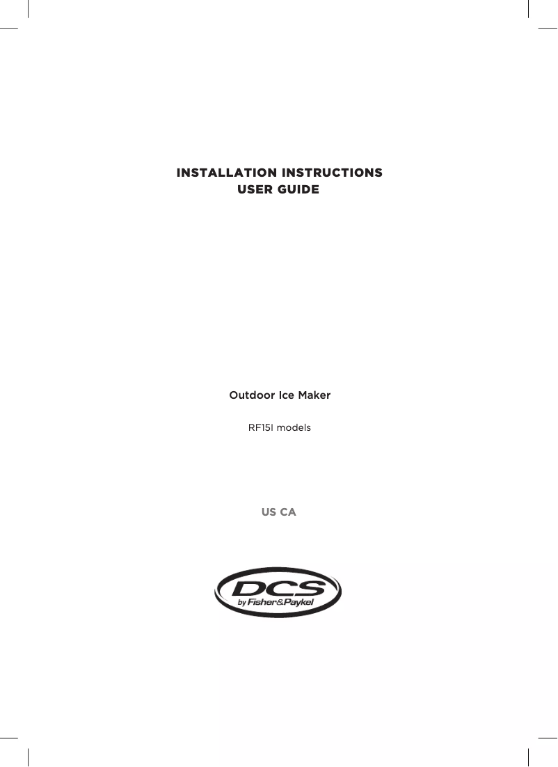 Página 1 del manual Manual de usuario DCS RF15IL1