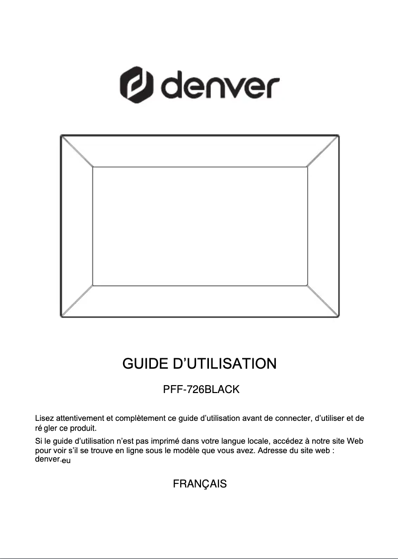 Image de la première page du manuel de l'appareil PFF-726