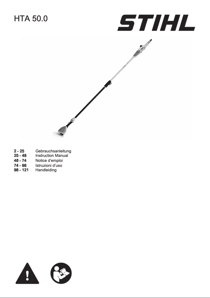 Image de la première page du manuel de l'appareil HTA 50