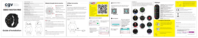 Page n°1 - Manuel utilisateur CGV Geko Watch Pro