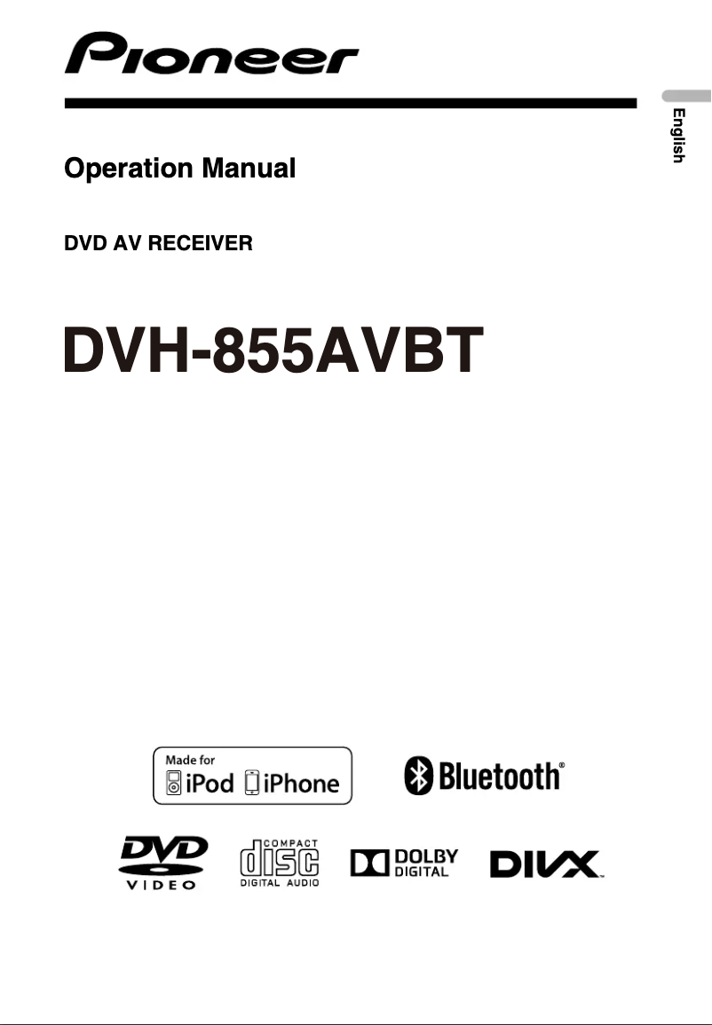 Image de la première page du manuel de l'appareil DVH-855AVBT