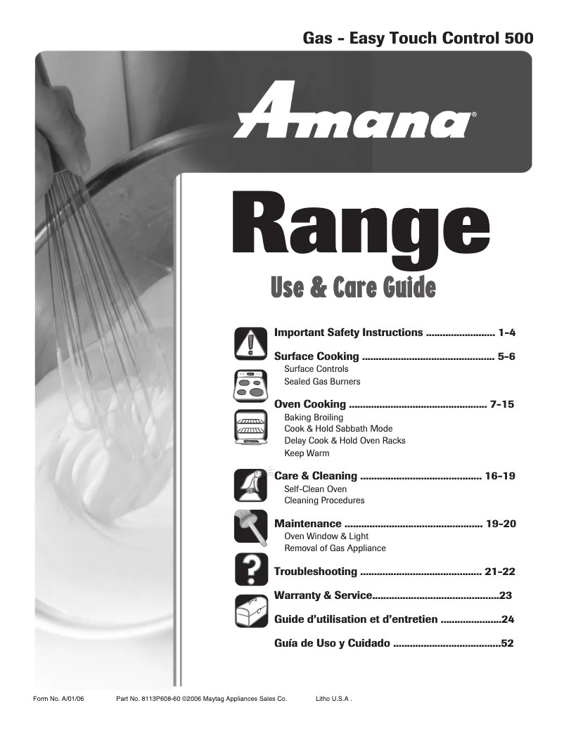 Page 1 of the manual User Manual Whirlpool AGR5725RDB