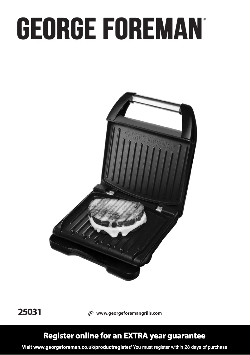 Page 1 de la notice Manuel utilisateur George Foreman 25031