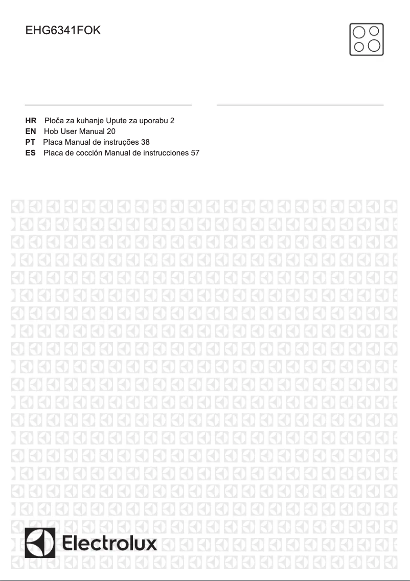 Page 1 de la notice Manuel utilisateur Electrolux EHG6341FOK