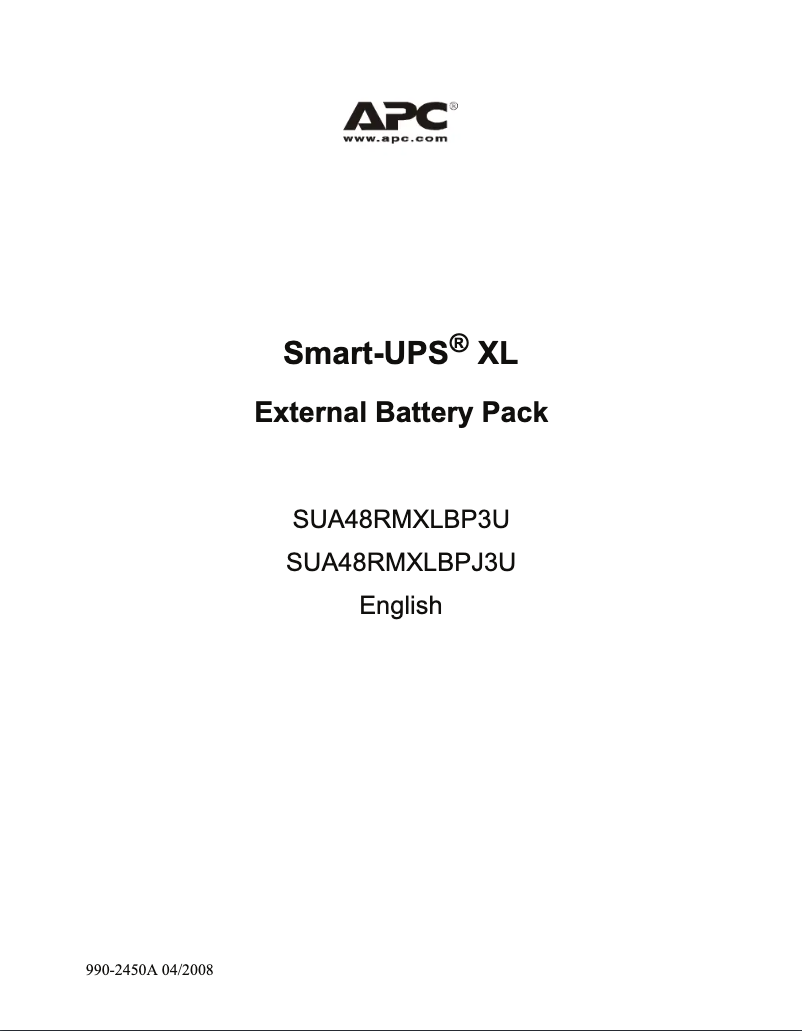 Page n°1 - Manuel utilisateur APC Smart-UPS SUA48RMXLBP3U