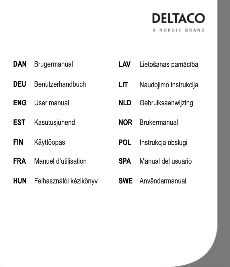Página 1 del manual Manual de usuario Deltaco GAN02