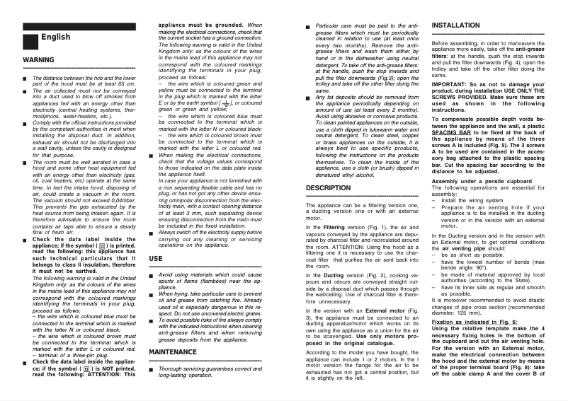 Image de la première page du manuel de l'appareil CBT 62 W