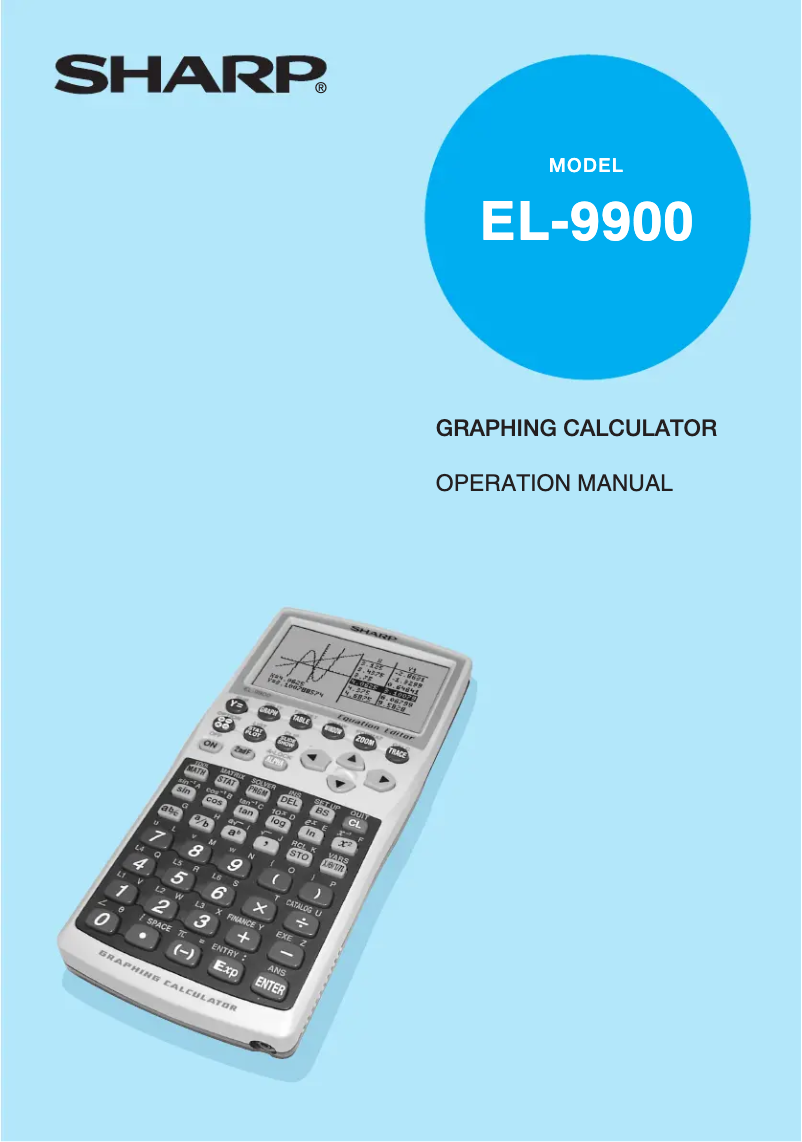 Page 1 de la notice Manuel utilisateur Sharp EL-9900C