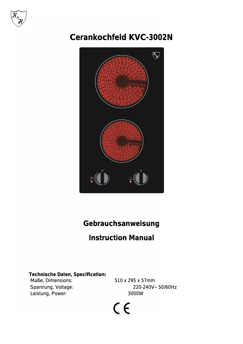 Page n°1 - Manuel utilisateur K&H KVC-3002N