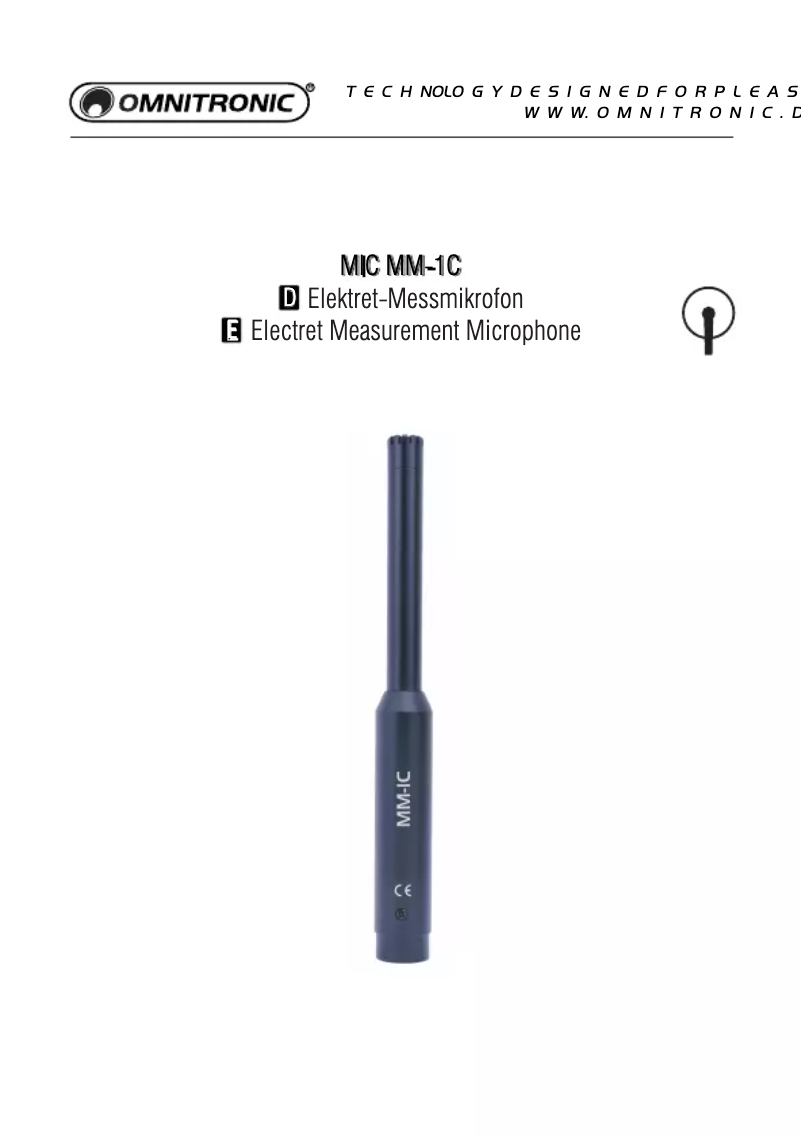 Page n°1 - Manuel utilisateur Omnitronic MIC MM-1C