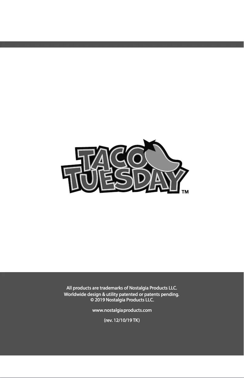 Page 1 de la notice Manuel utilisateur Taco Tuesday TTEQM10RD