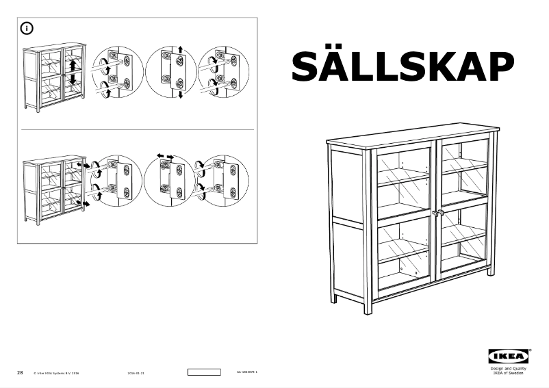 Page 1 de la notice Manuel utilisateur Ikea SALLSKAP