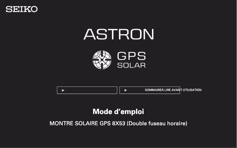 Page n°1 - Manuel utilisateur Seiko Astron SSE169J1