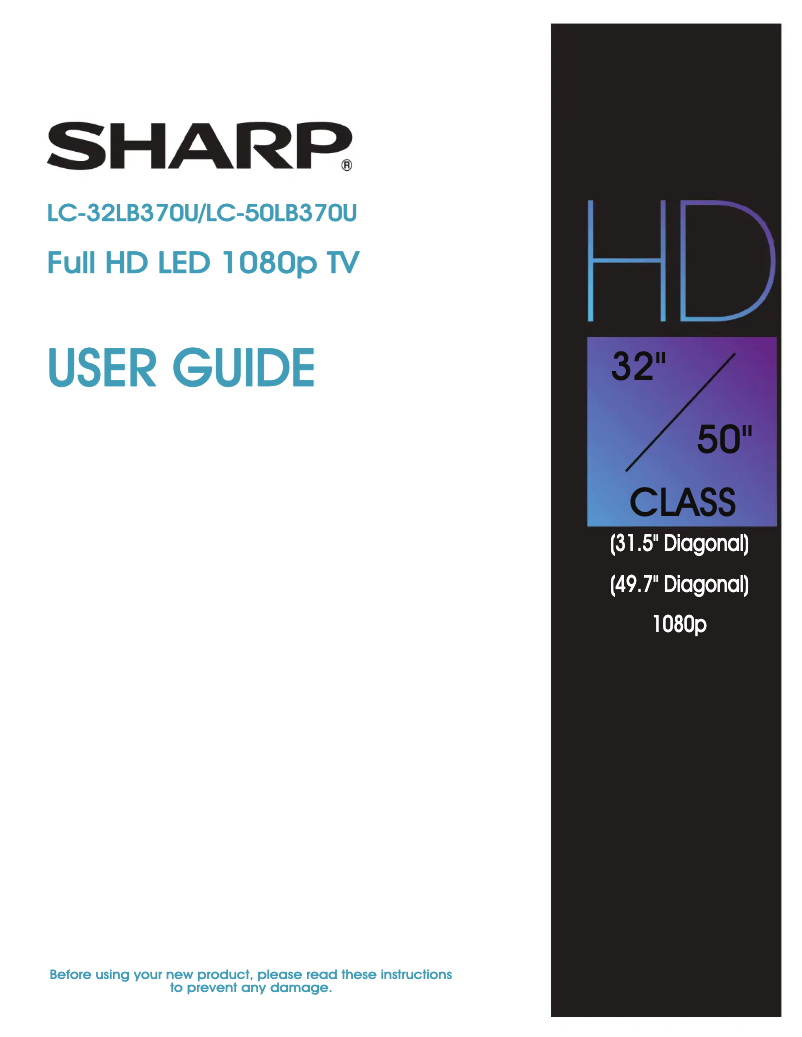 Página 1 del manual Manual de usuario Sharp LC-50LB370U