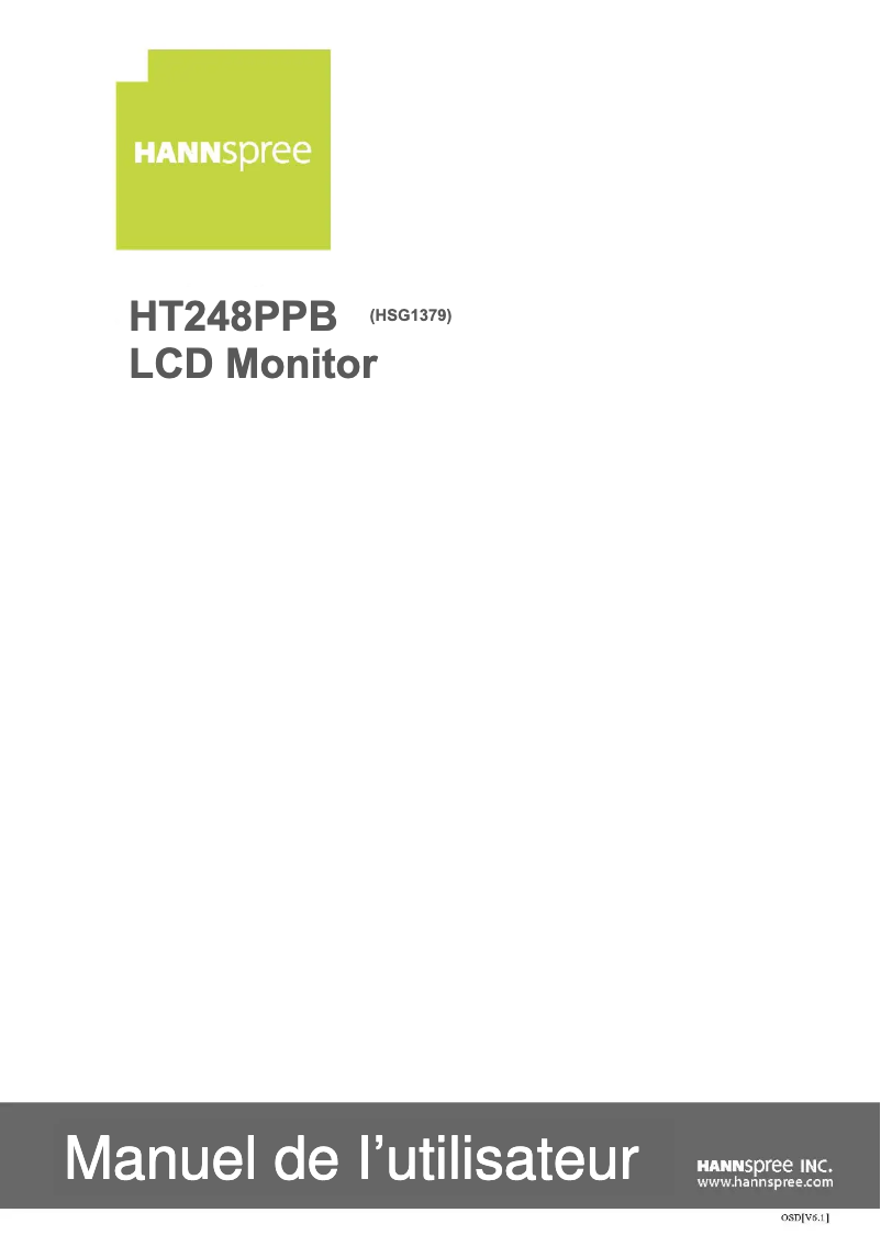 Page 1 de la notice Label énergétique Hannspree HT 248 PPB