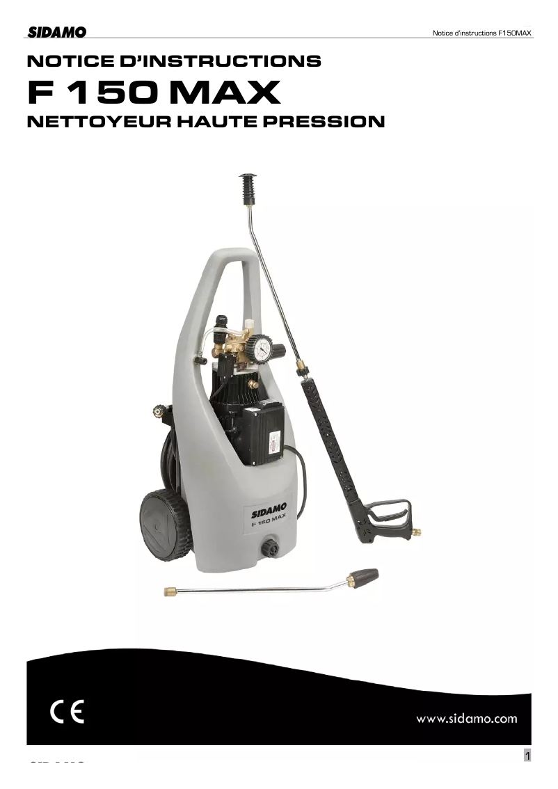 Página 1 del manual Manual de usuario Sidamo F 150 MAX
