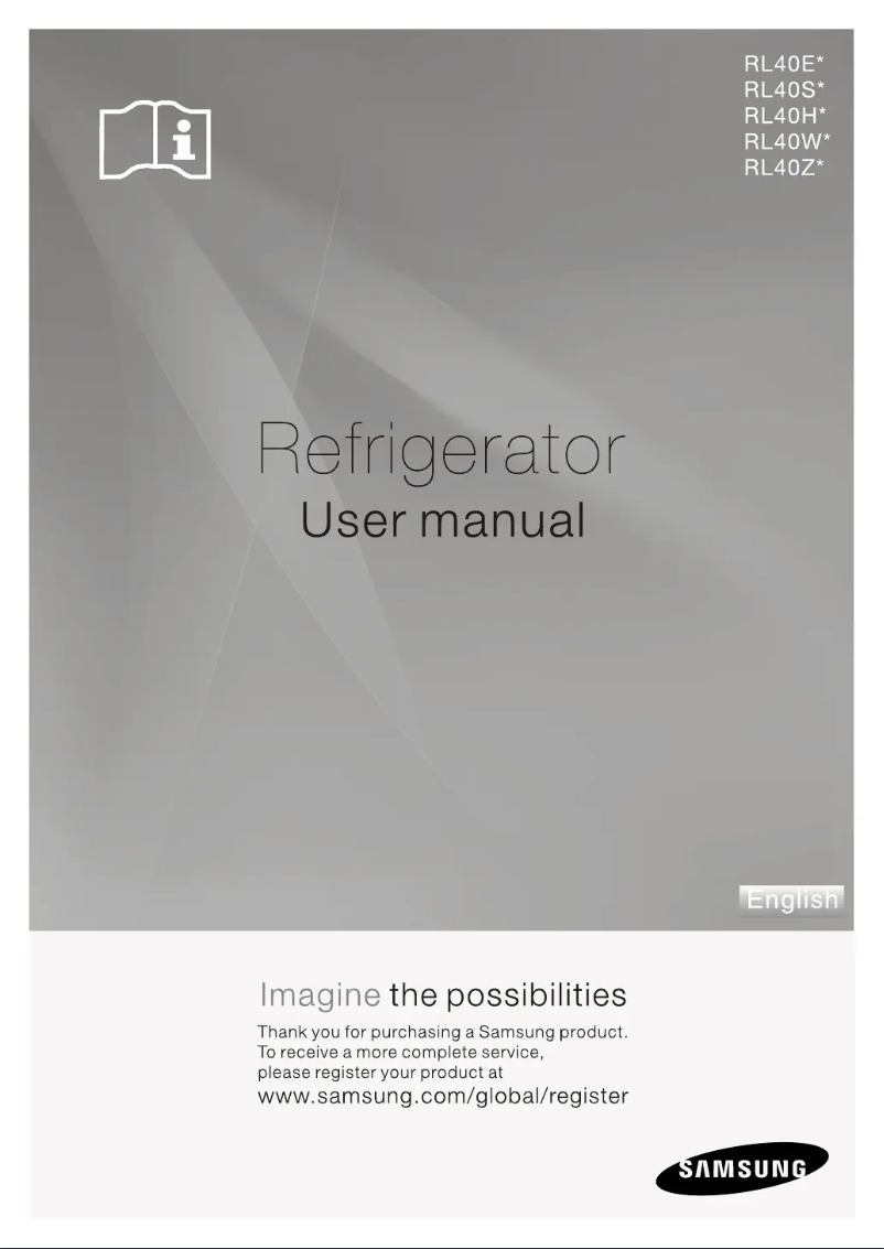 Page n°1 - Manuel utilisateur Samsung RL34SGSW