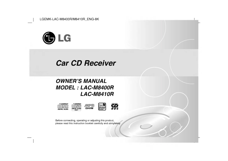 Página 1 del manual Manual de usuario LG LAC-M8400R