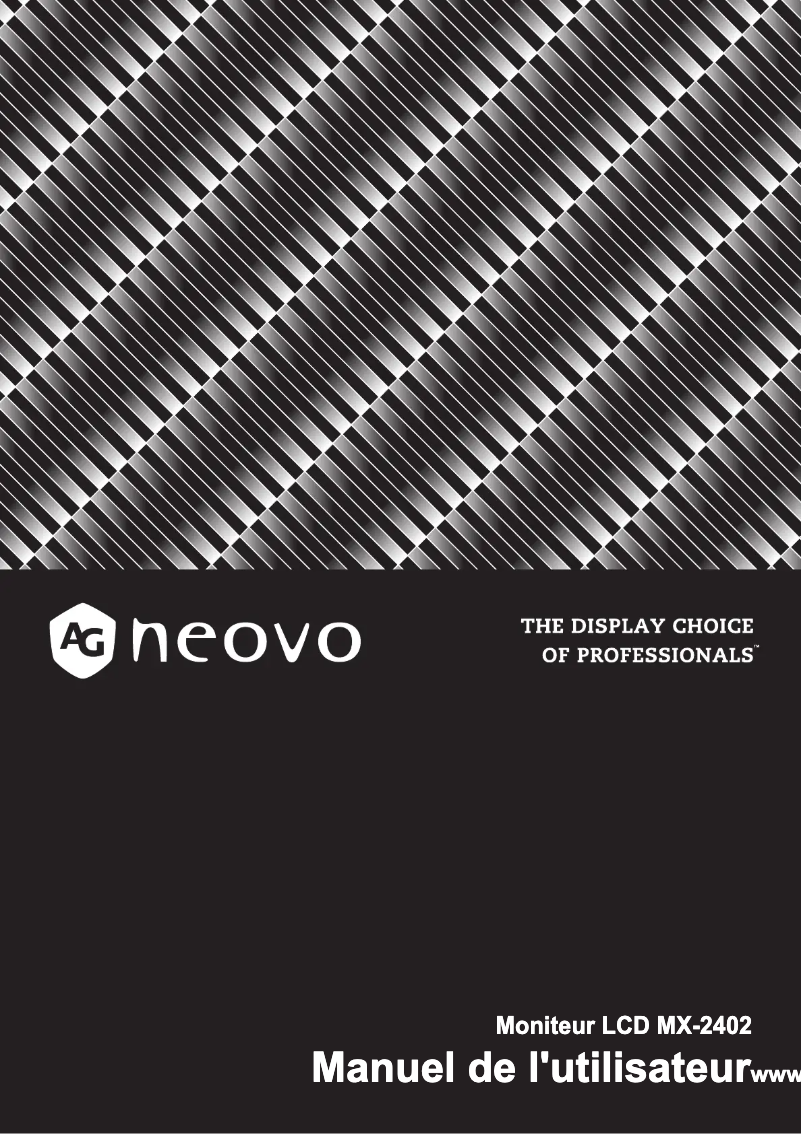 Page n°1 - Manuel utilisateur AG Neovo MX-2402