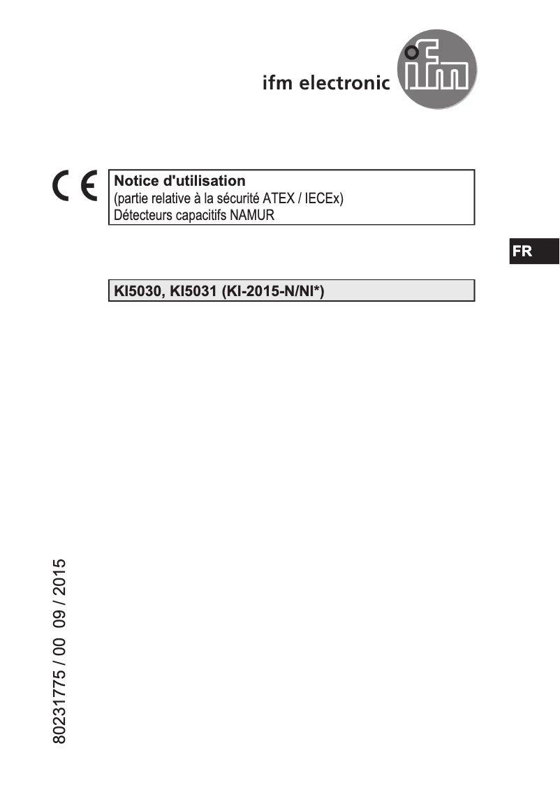 Image de la première page du manuel de l'appareil KI5030