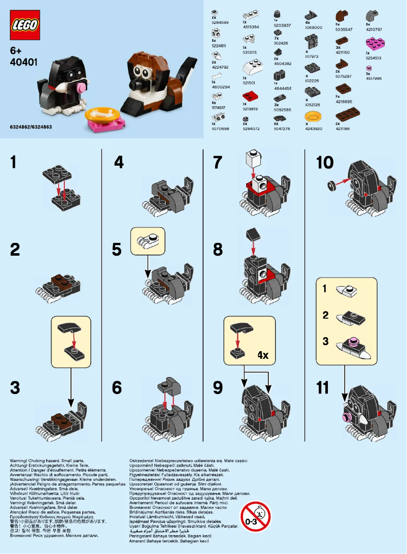 Page 1 de la notice Manuel utilisateur Lego Friendship Day 40401