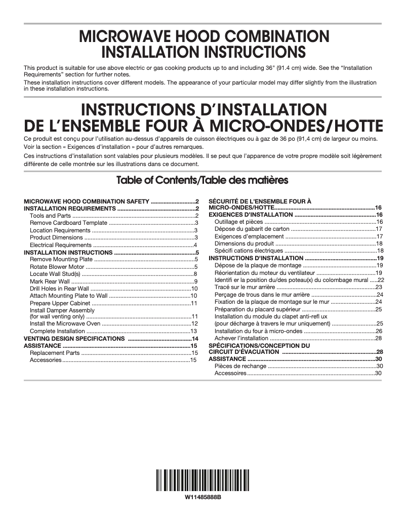 Página 1 del manual Guía de instalación Whirlpool YWMH31017HZ