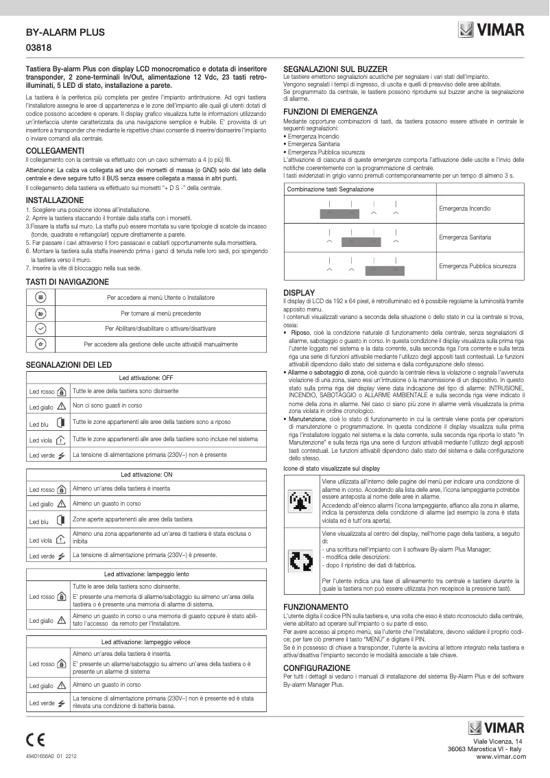 Page n°1 - Instructions / montage Vimar 03818