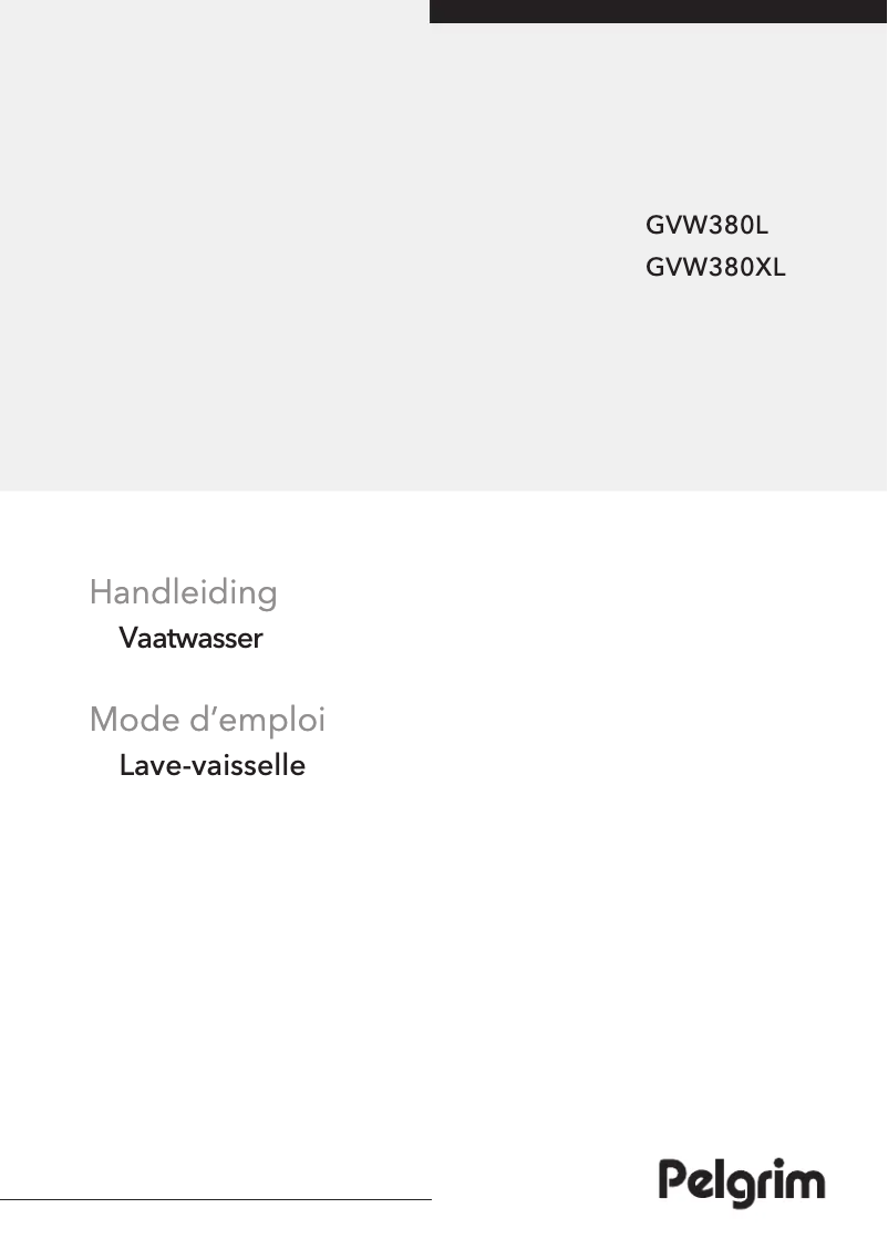 Page 1 de la notice Manuel utilisateur Pelgrim GVW380XL