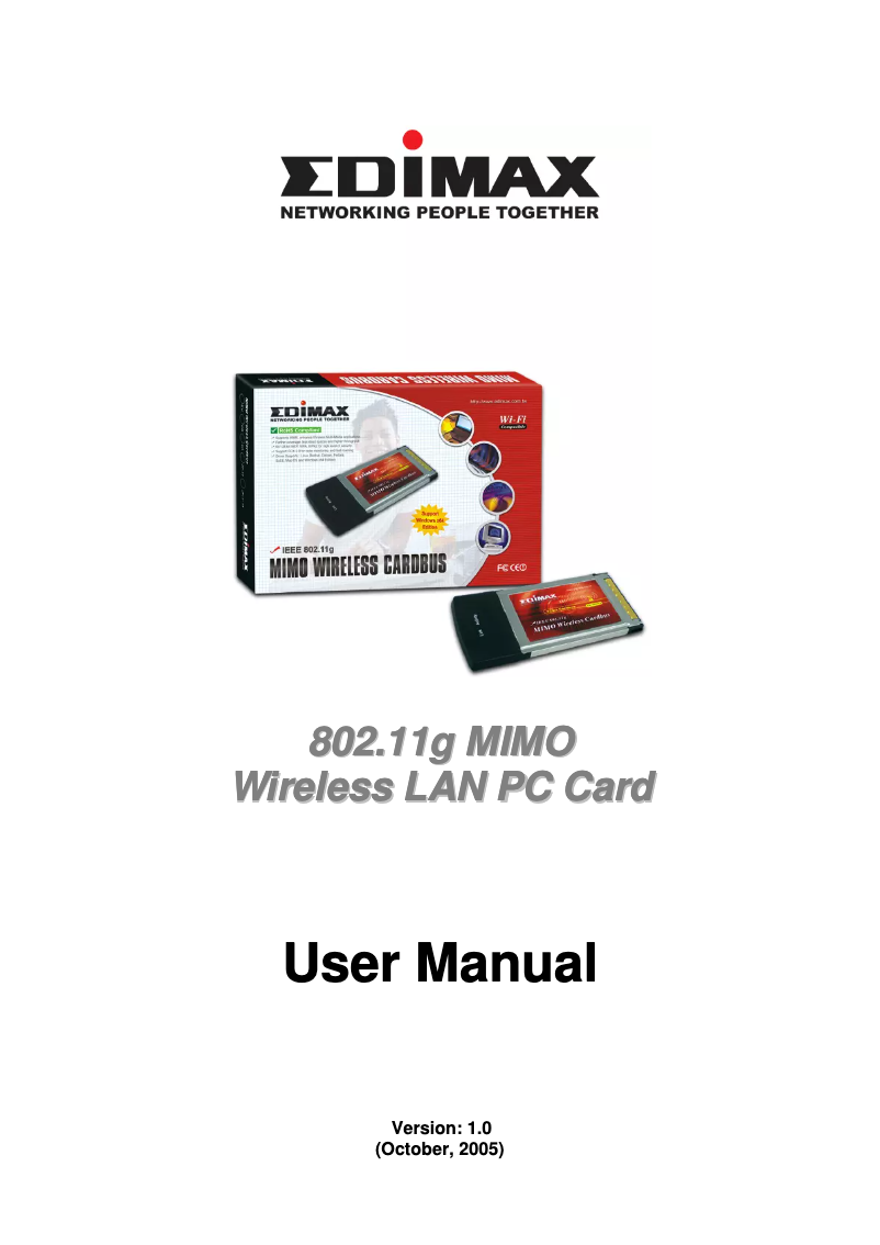 Page n°1 - Mode d'emploi Edimax EW-7608Pg
