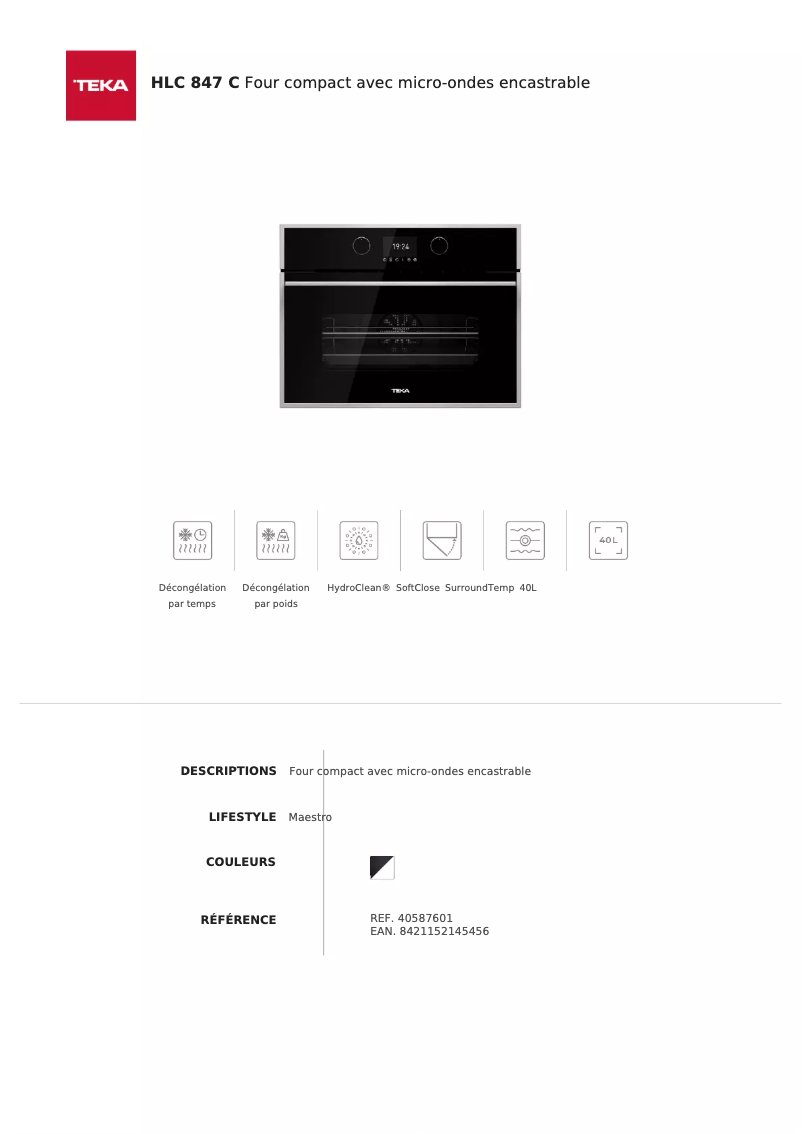 Image de la première page du manuel de l'appareil HLC 847 C