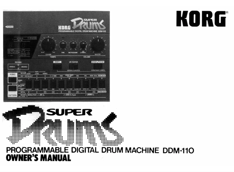 Page n°1 - Manuel utilisateur Korg DDM-110
