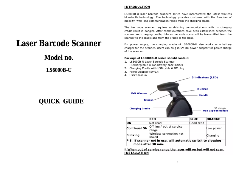 Image de la première page du manuel de l'appareil DUR-807