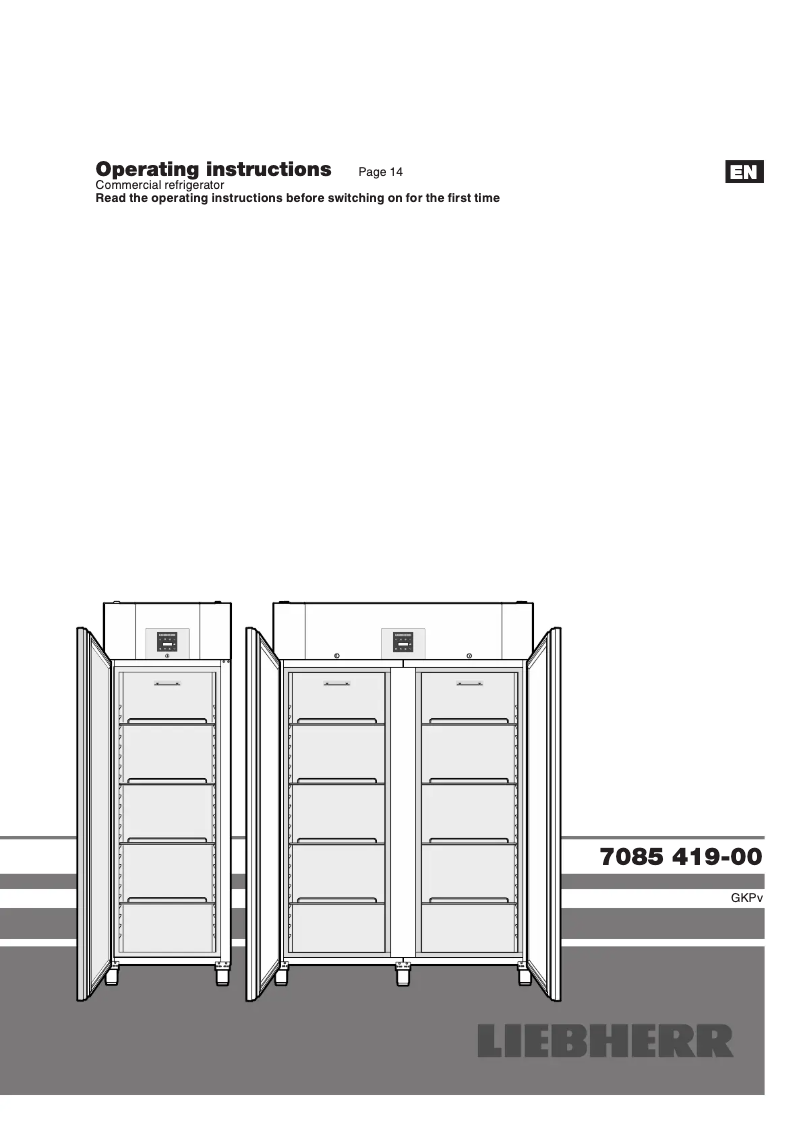 Page 1 de la notice Manuel utilisateur Liebherr GKPv 1490-43 ProfiPremiumline