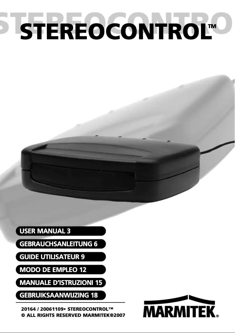 Page 1 de la notice Manuel utilisateur Marmitek StereoControl