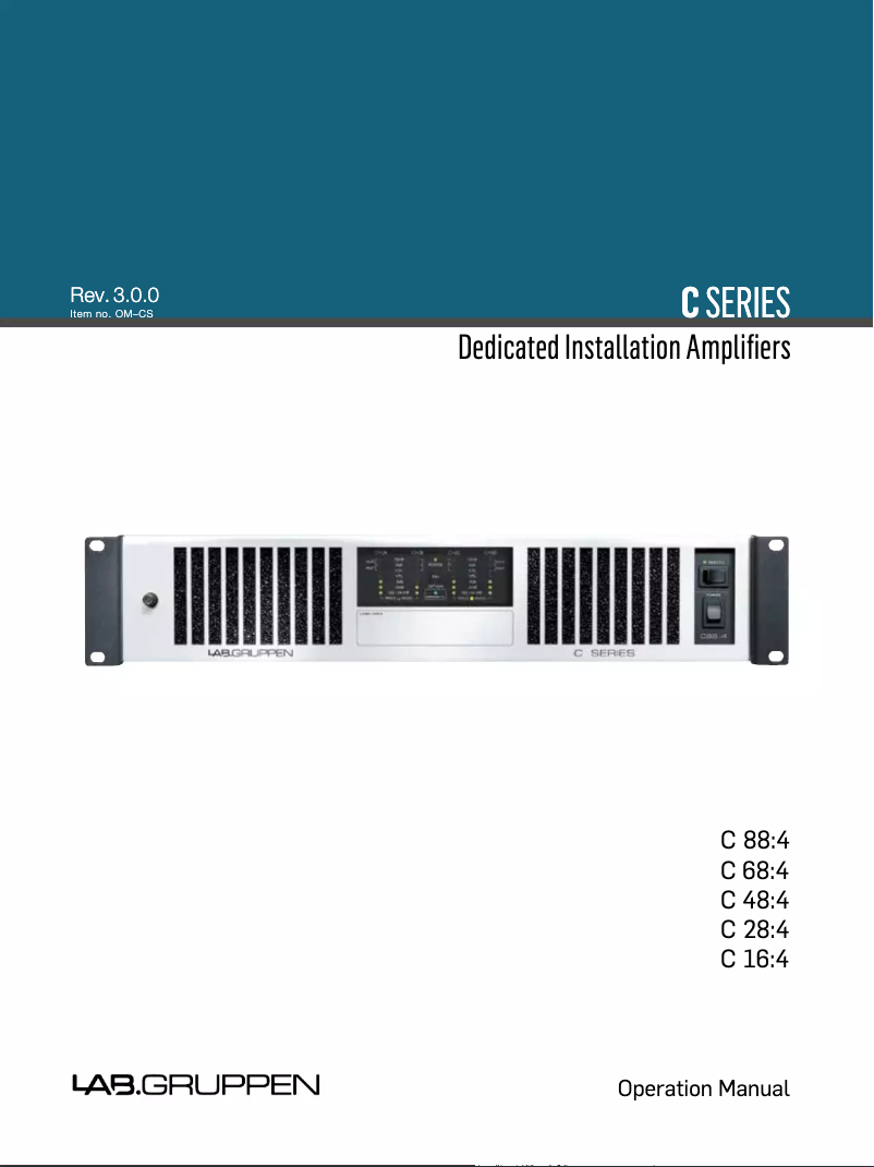 Página 1 del manual Manual de usuario Lab Gruppen C16:4
