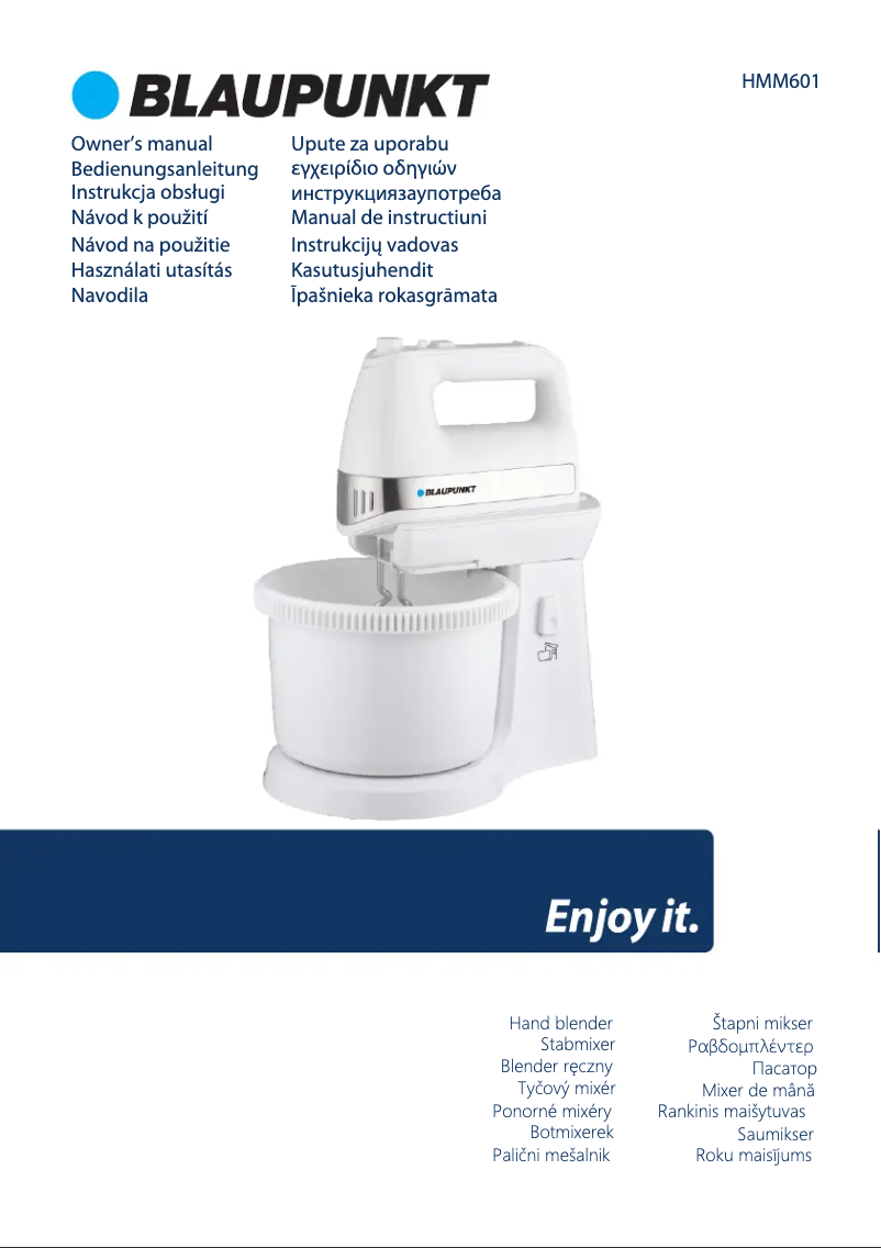 Page 1 de la notice Manuel utilisateur Blaupunkt HMM601
