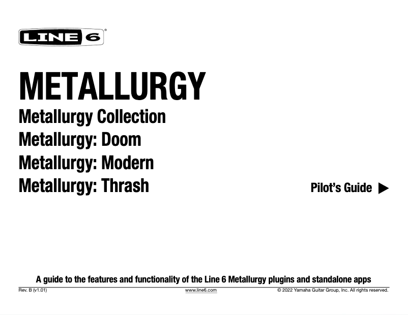Image de la première page du manuel de l'appareil Metallurgy Collection