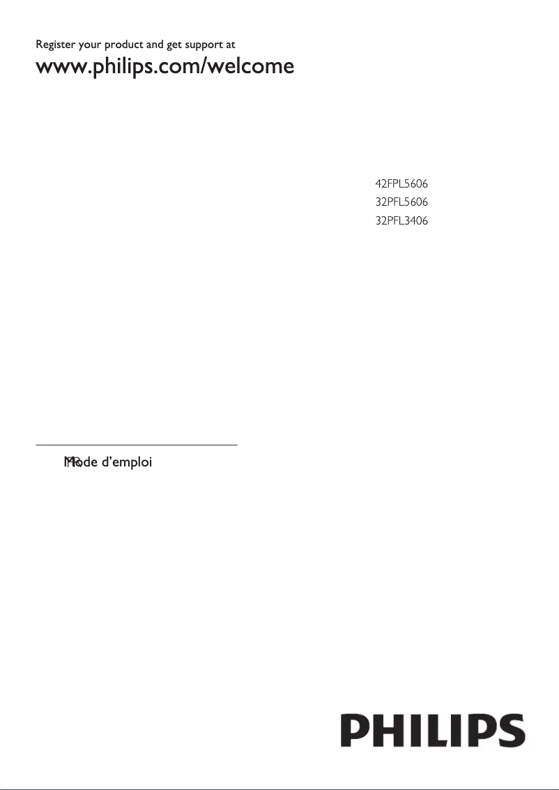 Image de la première page du manuel de l'appareil 42PFL5606S