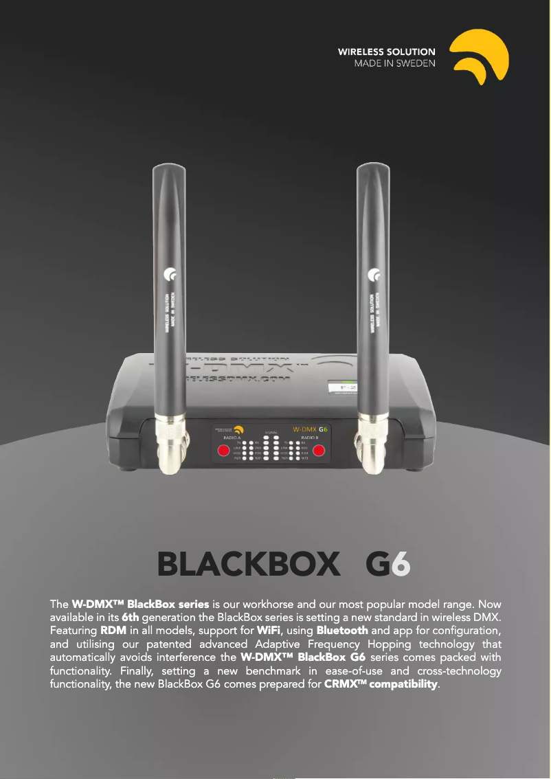 Image de la première page du manuel de l'appareil BlackBox R-512 G6