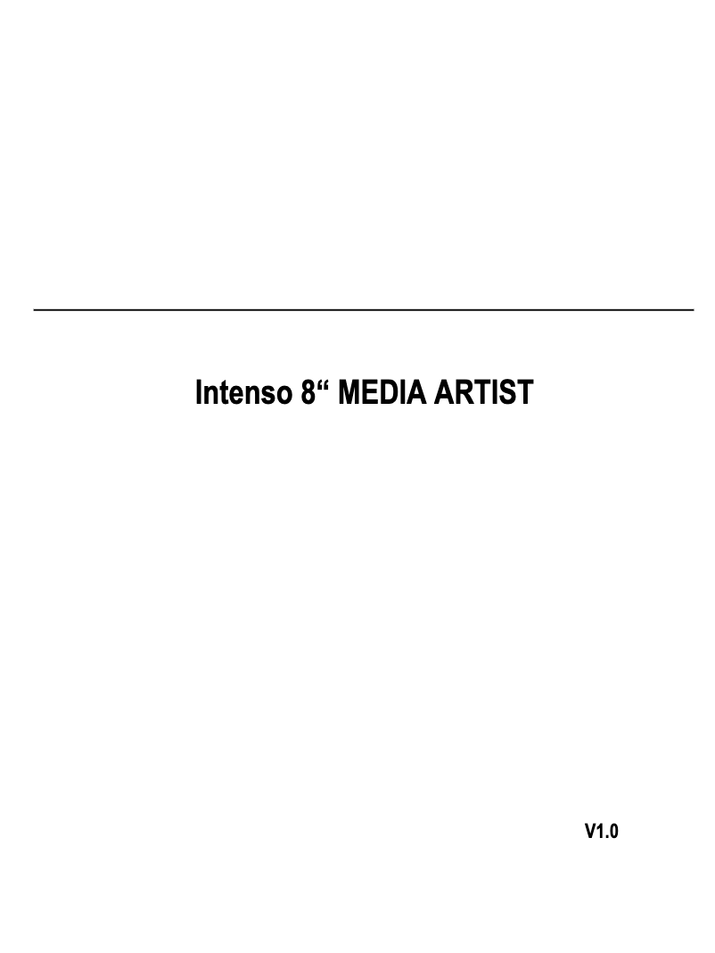 Page 1 de la notice Manuel utilisateur Intenso Media Artist